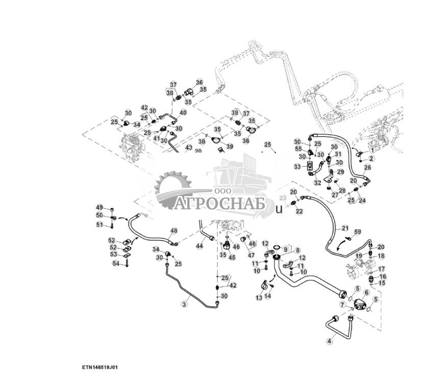 Трубопроводы системы рулевого управления, ACS™, с гидравлическим тормозом прицепа (12) ( - 801462) - ST851307 516.jpg